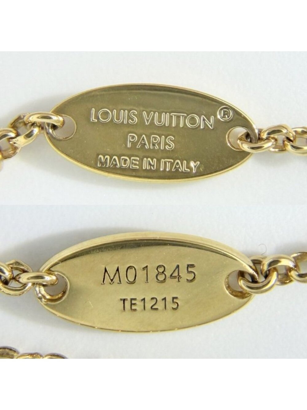Louis Vuitton Necklace LV 2 Chain with Adjuster Star Line Stone Gold - Picture 4 of 9